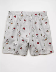 AEO Snoopy Flannel Pocket Boxer Short