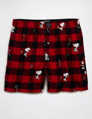 AEO Snoopy Flannel Pocket Boxer