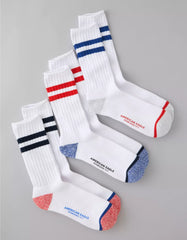 AE Retro Stripe Crew Socks 3-Pack