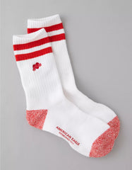 AE Embroidered Valentine's Day Crew Socks