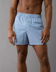 AEO Men's Striped Poplin Pocket Boxer Short