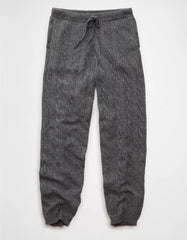 AE High-Waisted Cable Knit Sweatpant