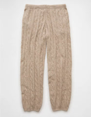 AE High-Waisted Cable Knit Sweatpant