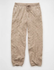 AE High-Waisted Cable Knit Sweatpant