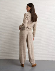 AE High-Waisted Cable Knit Sweatpant