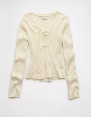 AE Lace-Up Sweater