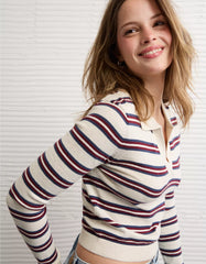 AE Cropped Polo Sweater