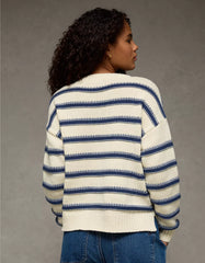 AE Striped Crew Neck Sweater