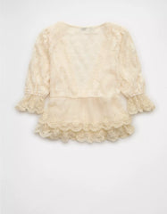 AE Ruffled Tie-Front Blouse