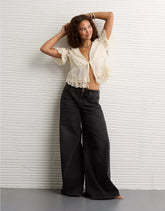 AE Ruffled Tie-Front Blouse