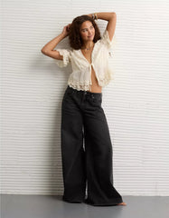 AE Ruffled Tie-Front Blouse