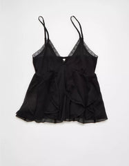 AE V-Neck Ruffle Cami Top