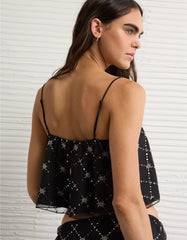 AE Sequin Mesh Cami Top