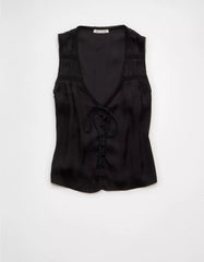AE Lace Button-Front Tank Top