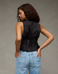 AE Lace Button-Front Tank Top