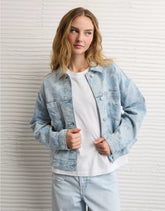 AE Floral Print Denim Swing Jacket