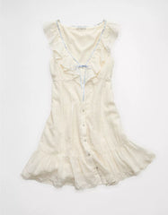 AE Tie-Front Lace Inset Mini Dress
