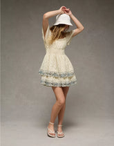 AE Off-The-Shoulder Smocked Mini Dress