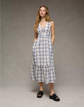 AE Tie-Front Midi Dress