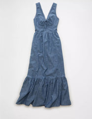 AE Tie-Front Midi Dress