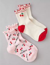 AE Fruit Ruffled Cropped Crew Socks 2-Pack