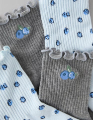 AE Fruit Ruffled Cropped Crew Socks 2-Pack