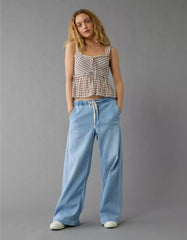 AE Stretch Low-Rise Ultra Wide-Leg Pull-On Jean