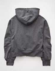 AE Everyday Luxe Barrel Sleeve Full Zip Hoodie