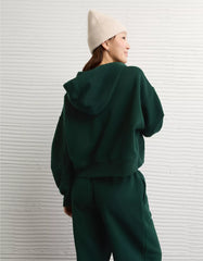 AE Everyday Luxe Barrel Sleeve Full Zip Hoodie