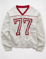 AE Varsity Graphic V-Neck Sweatshirt