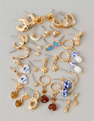 AE Blue & Brown Earrings 18-Pack