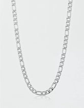 West Coast Jewelry Polished Stainless Steel Figaro Chain Necklace