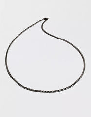 West Coast Jewelry Men's Black Plated Stainless Steel Cuban Chain