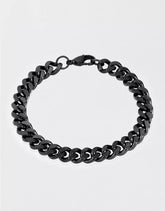 West Coast Jewelry Men's Curb Chain Black Steel Bracelet