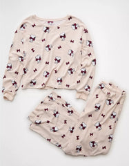 AE Luxe Plush Snoopy Long-Sleeve & Pant PJ Set