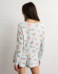 AE Luxe Plush Kitten PJ Set