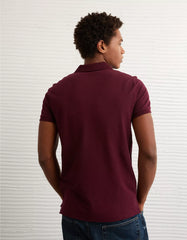 AE Lived-In Slim Fit Pique Polo Shirt