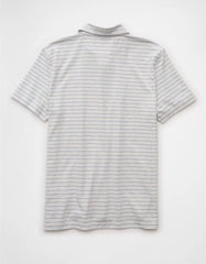 AE 24/7 Club Logo Striped Polo Shirt