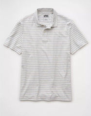 AE 24/7 Club Logo Striped Polo Shirt