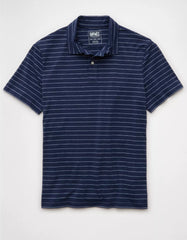AE 24/7 Club Logo Striped Polo Shirt