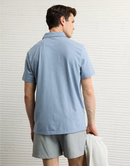 AE 24/7 Club Logo Striped Polo Shirt