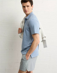 AE 24/7 Club Logo Striped Polo Shirt