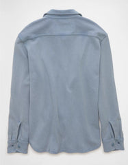 AE Relaxed Fit Knit Button-Up Shirt