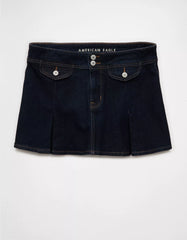 AE Stretch Low-Rise A-Line Pleated Mini Skirt