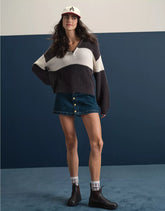 AE Stretch Low-Rise Denim Mini Skirt