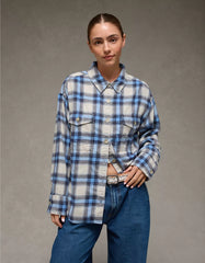 AE Plaid Button-Up Shirt