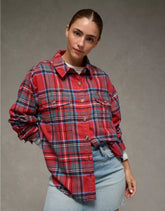 AE Plaid Button-Up Shirt