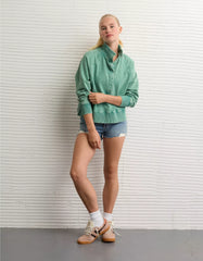 AE Big Hug Fleece Henley Sweatshirt