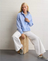 AE Big Hug Fleece Henley Sweatshirt