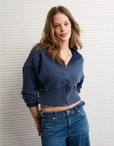 AE Cropped Zip-Up Sweatshirt
